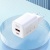 мережевий зарядний пристрій xo l96 1usb/18w/qc3.0 + 1type-c/30w/pd (бiлий) 