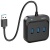 usb hub hoco hb31 easy 4-in-1 converter (usb to usb3.0*4) 0,2m. black 