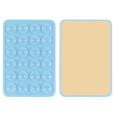 Купить силіконова тримач-присоска телефону sticker side silicone (3m килимок липучка) (блакитний) онлайн