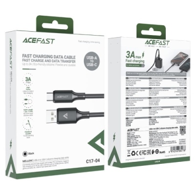 кабель acefast c17-04 usb - type-c (1.2м) (чорний) 