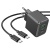 Мережевий Зарядний Пристрій Hoco CS14A 1USB/18W/QC3.0 + 1Type-C/20W/PD + (Type-C - Type-C) (Чорний) мережевий зарядний пристрій hoco cs14a 1usb/18w/qc3.0 + 1type-c/20w/pd + (type-c - type-c) (чорний)