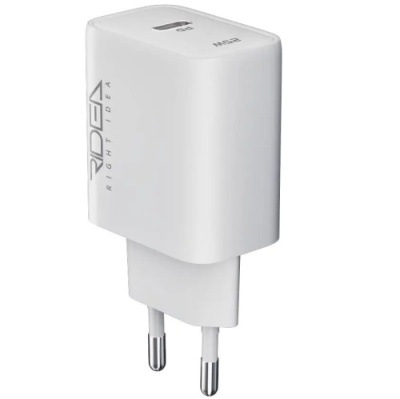мережевий зарядний пристрій ridea rw-25120 rapid max 1usb-c qc/pd 25w (бiлий) 