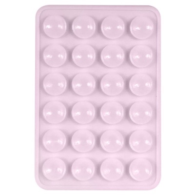 Купить силіконова тримач-присоска телефону sticker side silicone (3m килимок липучка) (пудровий) онлайн