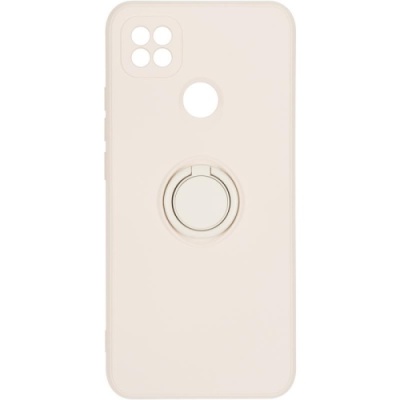 Купить силіконовий чохол soft silicone casevsmagnet ring для xiaomi redmi 9c/10a - ivory white онлайн