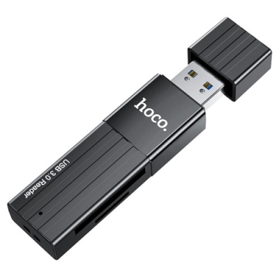картрідер hoco hb20 mindful 2-in-1 usb3.0 (чорний) 