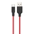 кабель hoco x21 plus silicone usb - type-c 3.0a/1m (чорно-червоний) 