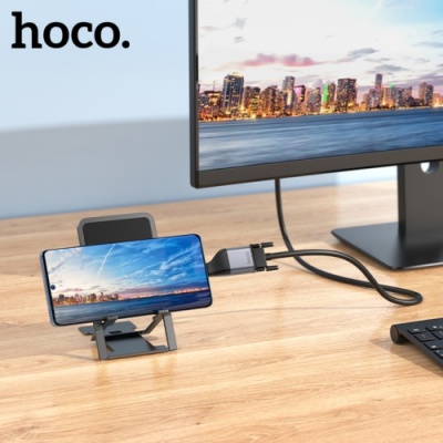 перехідник hoco ua34 type-c to vga 2k 60hz (сiрий) 