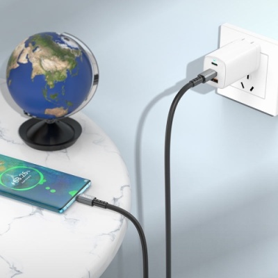 кабель hoco x85 strength (pd) type-c - type-c 60w 3a/1m (чорний) 