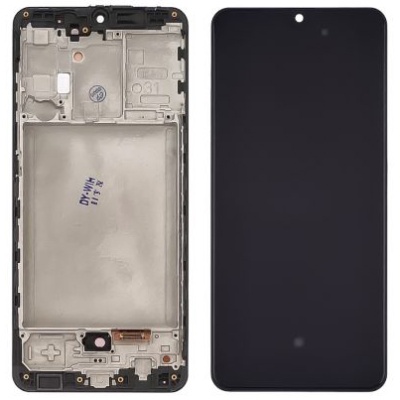 дисплей для samsung a315 galaxy a31 (2020) в зборі з сенсором та рамкою black service orig 