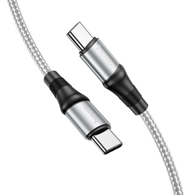кабель hoco x50 excellent (pd) type-c - type-c 100w/5.0a/2m (сірий) 