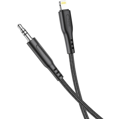 кабель aux hoco upa18 3.5mm(male) - lightning(male) 1m (чорний) 