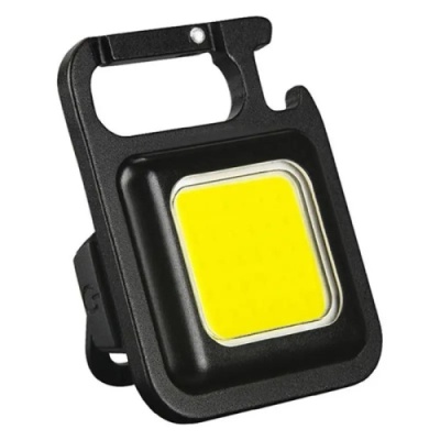 ліхтарик брелок акумуляторний led cob з карабіном та магнітом 200 mah 
