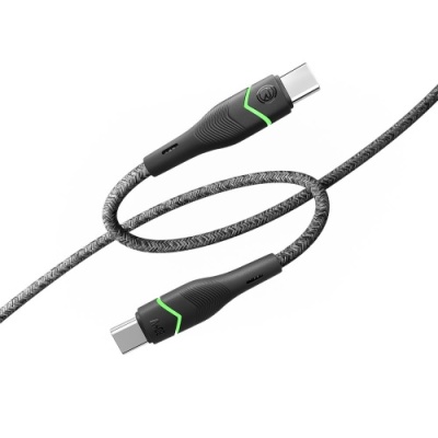 кабель ridea rc-rl15 rgb light type-c - type-c 60w 1.2m (чорний) 