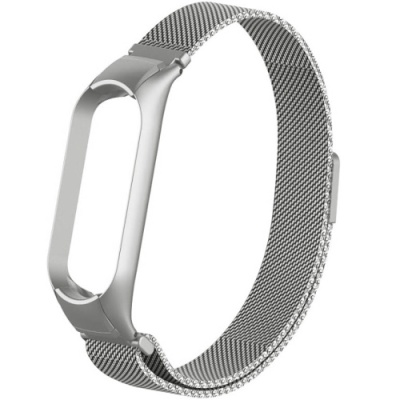 ремінець для xiaomi mi band 3/4/5/6 (milanese loop vs magnet) (сталевий) 