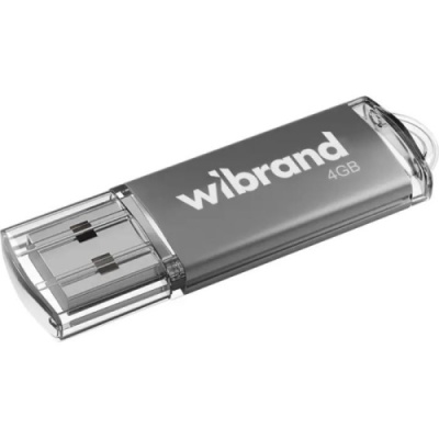 usb флеш-накопичувач wibrand 4gb cougar (срібло) 