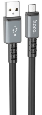 кабель hoco x85 strength usb - microusb 2.4a/1m (чорний) 