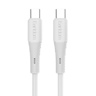 кабель earldom ec-185c-c silicone type-c - type-c 60w/1m (білий) 