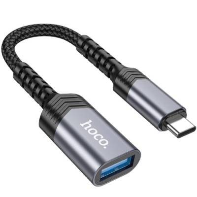 перехідник hoco ua24 type-c to usb 3.0 (сірий) 