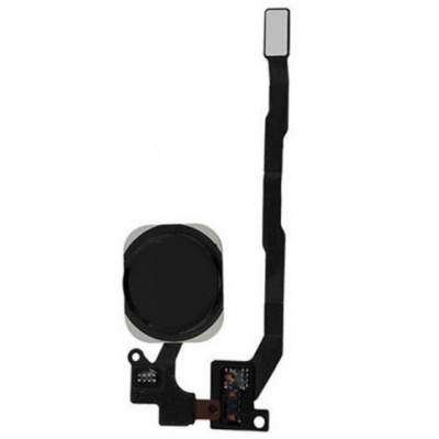 шлейф для apple iphone 5s на кнопку home (меню) з пластиком (чорний)