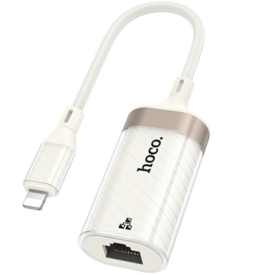 перехідник hoco ua41a lightning - rj45 (білий apricot) 