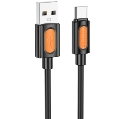 кабель borofone bx114 silicone usb - type-c 3a/1m (чорний) 