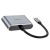 usb hub hoco hb29 type-c easy-lead type-c multifunction converter(hdtv+vga) metal grey 