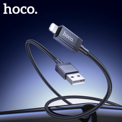 кабель hoco x118 usb - lightning 2.4a/1m (чорний) 