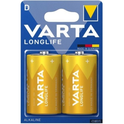 батарейка varta lr20 long life (2шт) 