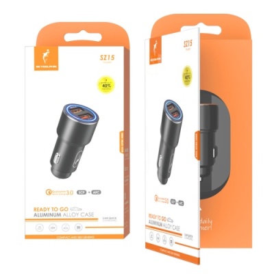 Автомобільний Зарядний Пристрій SkyDolphin SZ15 2USB/QC3.0 (Чорний)