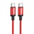 кабель hoco x89 wind (pd) type-c - type-c 60w 3a/1m (червоний) 