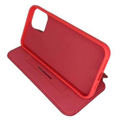 Купить чохол-книжка fitow leather для apple iphone 12 pro max - wine red онлайн