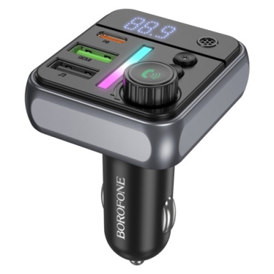 FM Модулятор Borofone BC50 38W PD20W+QC3.0 (Чорний)
