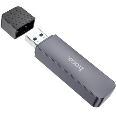 картрідер hoco hb45 spirit 2-in-1 usb2.0 (сірий) 