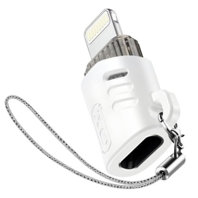 перехідник xo nb256e type-c female - lightning male (білий) 