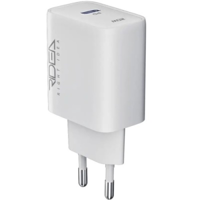 мережевий зарядний пристрій ridea rw-20120 rapid pro 1usb-c qc/pd 20w (бiлий) 