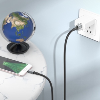 кабель hoco x85 strength usb - microusb 2.4a/1m (чорний) 