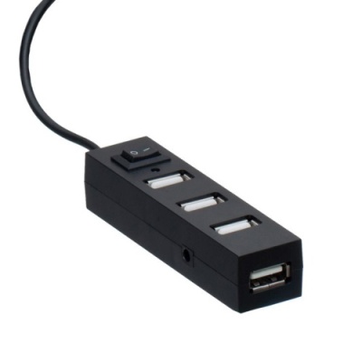 usb hub rs021 / 4usb (чорний) 
