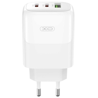 мережевий зарядний пристрій xo l139 1usb/18w/qc3.0 + 2type-c/65w/pd (бiлий) 