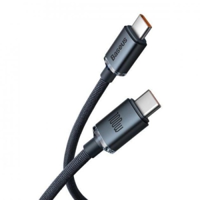 кабель baseus crystal shine (pd) type-c - type-c 100w 1.2m (cajy000601) (black) 