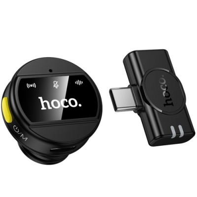 мікрофон петличний бездротовий hoco l21 type-c (чорний) 