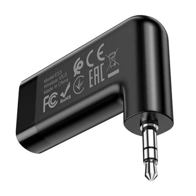 Bluetooth аудіо ресівер Hoco E53 (вбудований акумулятор) (Чорний)