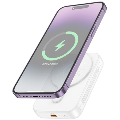 додаткова батарея power bank hoco j117a esteem pd20w magnetic 10000mah (білий) 