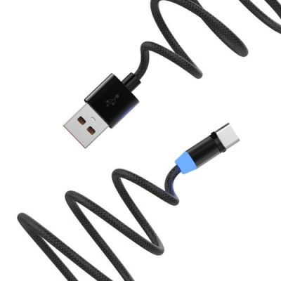 кабель skydolphin s59t magnetic usb - type-c 2.4a/1m (чорний) 