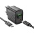 мережевий зарядний пристрій hoco cs23a 1usb/18w/qc3.0 + 1type-c/30w/pd + (type-c - type-c) (чорний) 