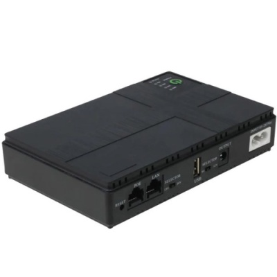 джерело безперебійного живлення (ups) для мережевого обладнання dc1018p 12v/ 9v/ 5v 10400 mah (чорний) 