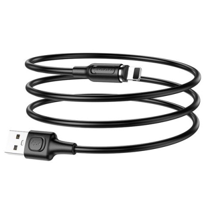 кабель borofone bx41 amiable magnetic usb - lightning 2.4a/1m (чорний) 
