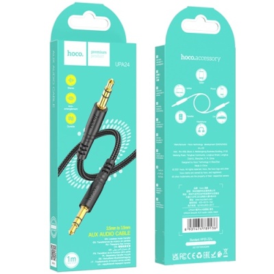 кабель aux hoco upa24 1m (чорний) 