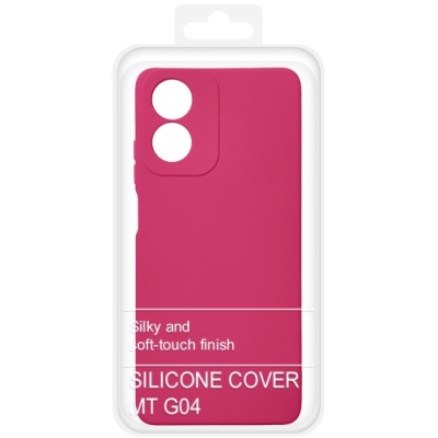 Купить силіконовий чохол soft silicone case для motorola g04/g04s/e14 (малиновий) онлайн