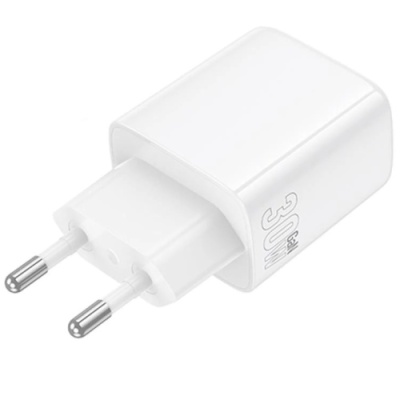 мережевий зарядний пристрій borofone bn29 1usb/18w/qc3.0 + 1type-c/30w/pd (білий) 