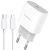 мережевий зарядний пристрій earldom es-eu4c-l 1type-c/20w/pd + (type-c - lightning) (білий) 